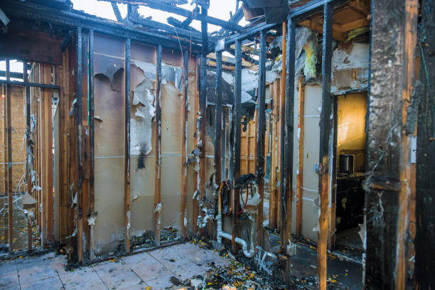Professional Fire Damage Removal technician working in Arnold Line, MS